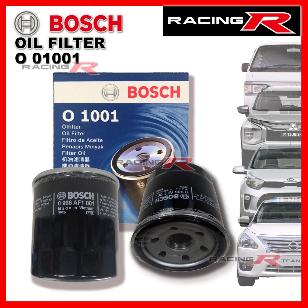 BOSCH Oil Filter O 1001 (C415) for Mitsubishi, Hyundai, Kia Picanto