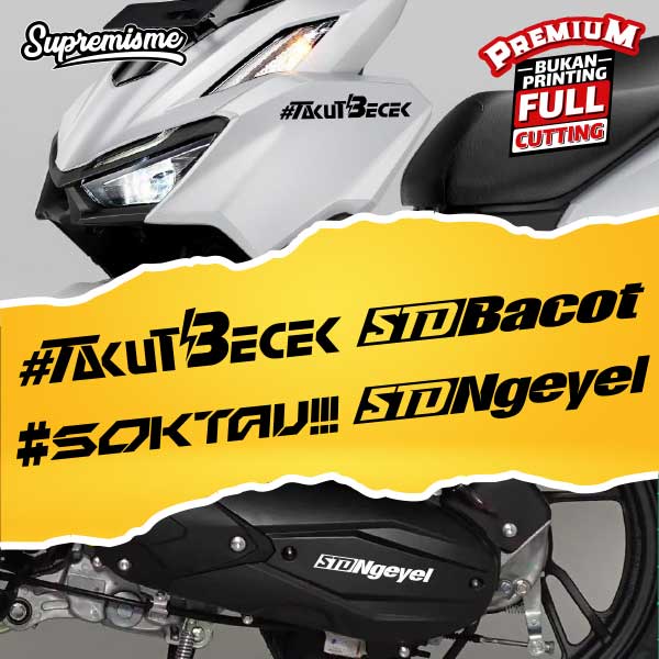 Sticker Afraid Of Becek/Sticker Sok Tau/Sticker Viral Standard/Sticker ...