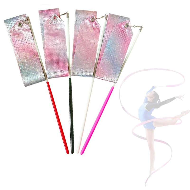 Skyxu Dance Ribbons Streamers Gymnastics Ribbon Wand Rhythmic ...