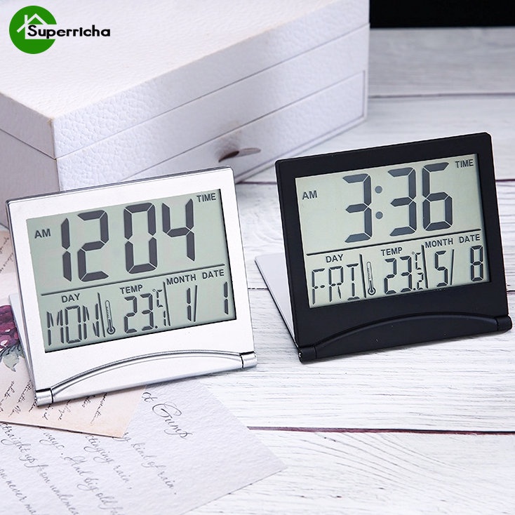 Large Number Display Desktop Clock Multifunction Date Temperature