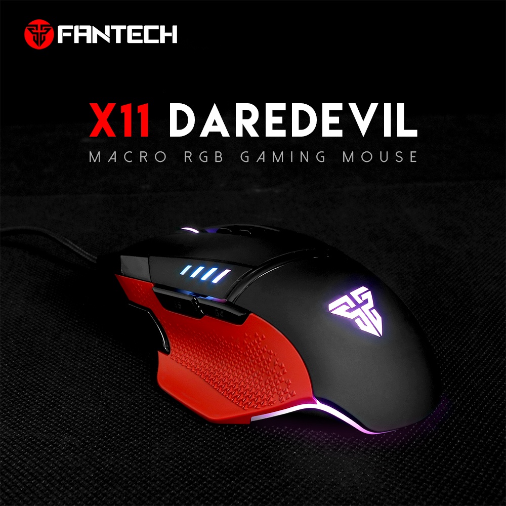100% LEGIT FANTECH X11 DAREDEVIL RGB GAMING MOUSE - {Mzone} | Shopee ...