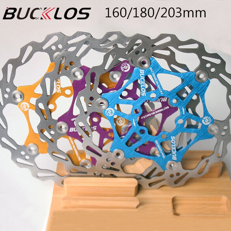 BUCKLOS MTB Disc Brake Rotor 160/180/203 Bicycle Floating Rotor Heat ...