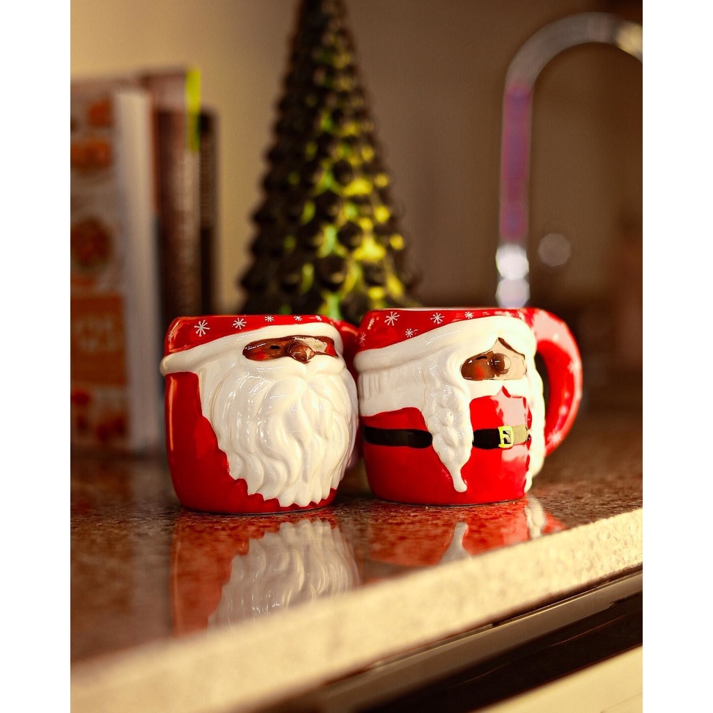 Williams Sonoma Christmas Holiday Santa Cups Mugs ♥ La Seramika ♥  Shopee Philippines