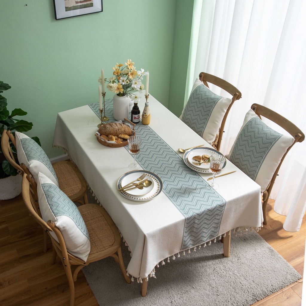 Table Cloth Korean Style Imitation Cotton Linen Tablecloth Long Table