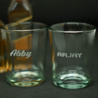 Personalized Laser Engraved / Etched Glasswear Shot Glass Transparent ...