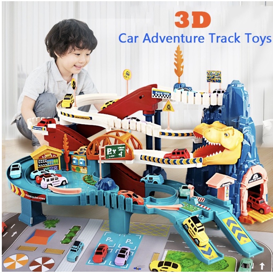 Christmas gifts Dinosaur Rail Car Adventure Toys Race Rail Road Tracks ...