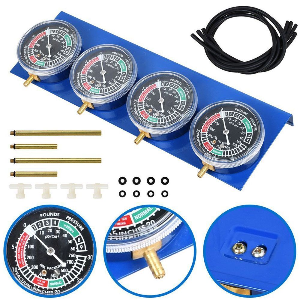 Vacuum Gauge Carburetor Synchronizer Balancer Assembly Motorcycle Car