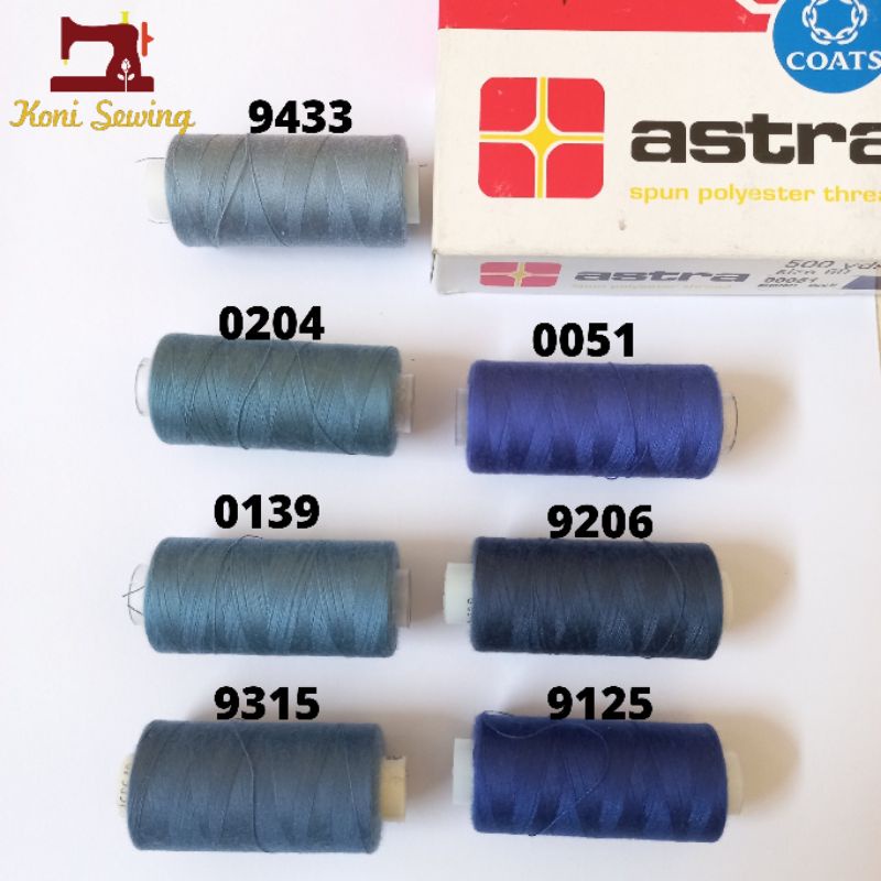 Astra Sewing Thread 500 yards original ~ biru | Shopee Philippines