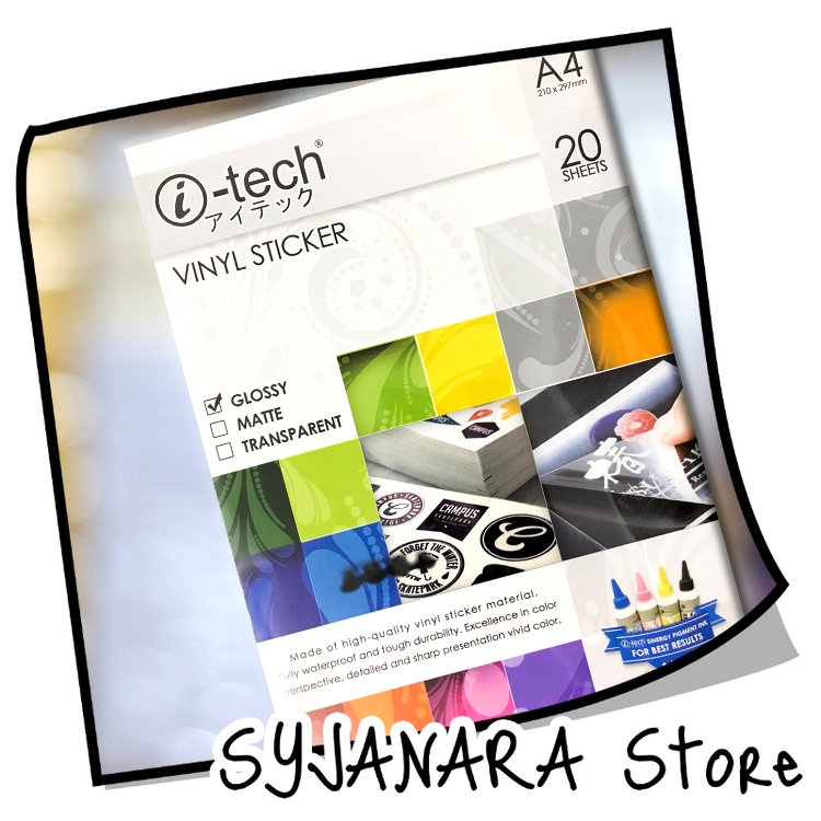 iTech Printable Vinyl Sticker Paper (Glossy, Matte, Transparent