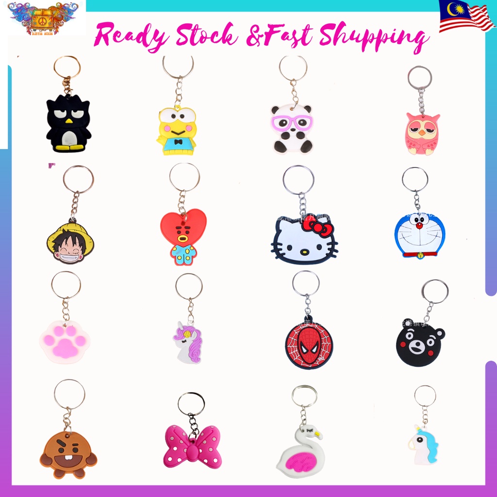 Keychain Cartoon Boleh Pilih Kartun Hadiah Present Souvenirs | Shopee ...