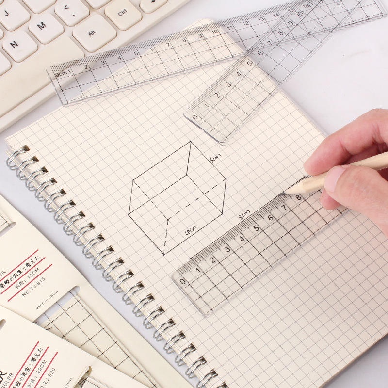 Creative Simple Muji Style Ruler Transparent Square Acrylic Ruler ...