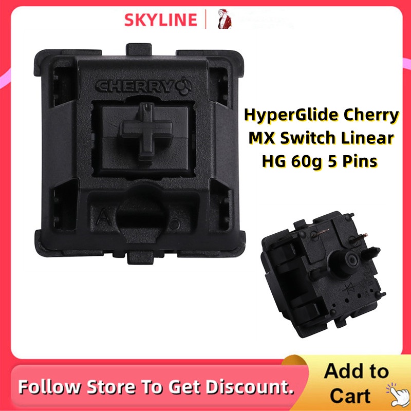 New Spot Cherry MX Hyperglide 5 Pin Black 60g / Red 45g Linear Switch