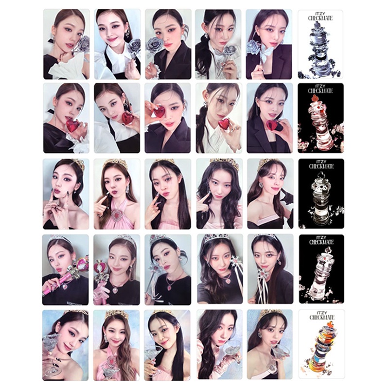 Kpop ITZY CHECKMATE Album Card Postcard Member Personal Card | Shopee ...