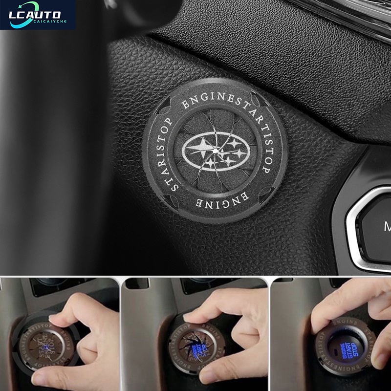 Subaru Car Ignition Switch Ring Engine Start Stop Button Cover For
