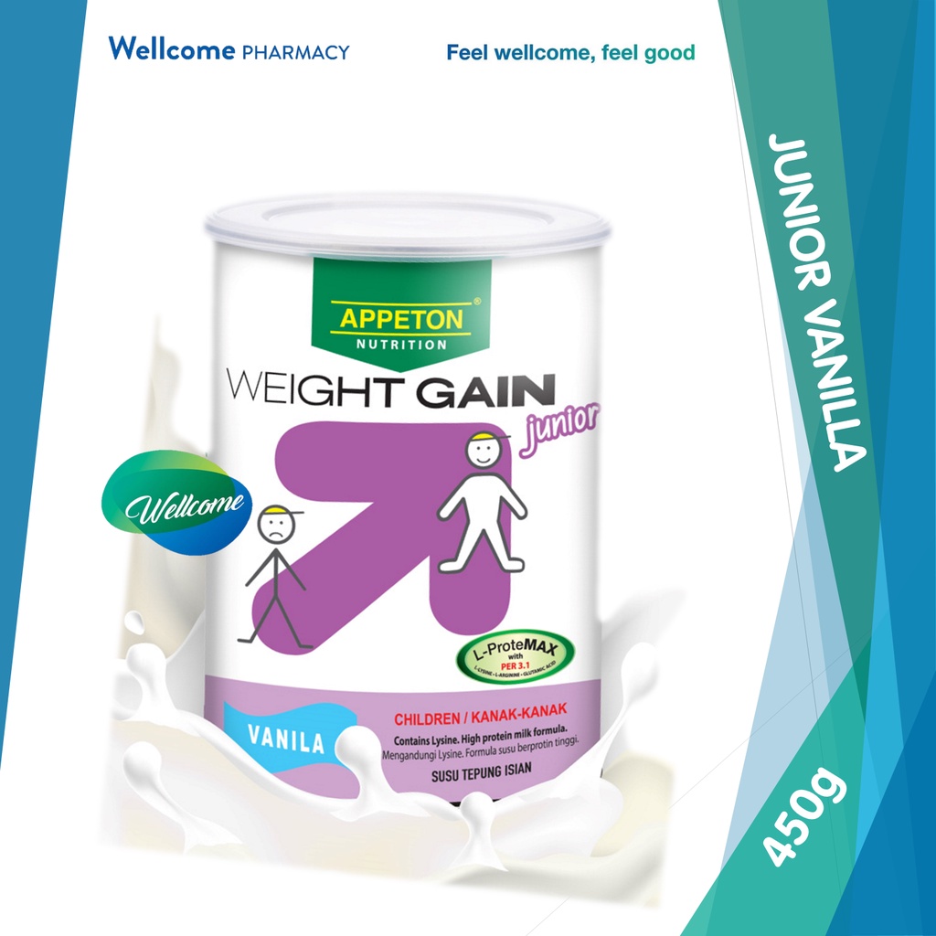 Appeton Weight Gain Junior Vanilla Flavour 450g Shopee Philippines