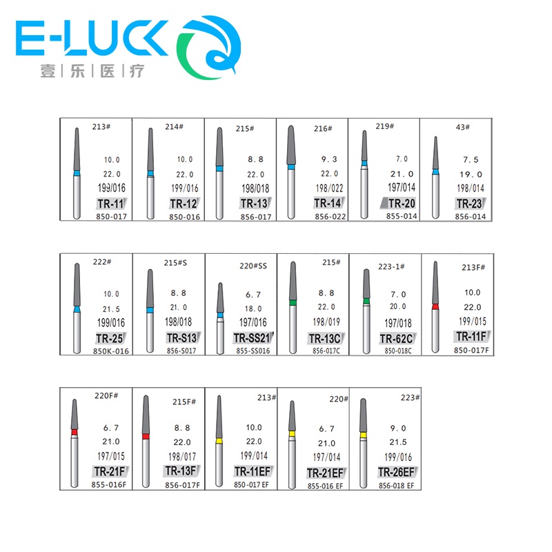 10Pcs/Box TR Series Dental Diamond Burs FG 1.6mm | Shopee Philippines