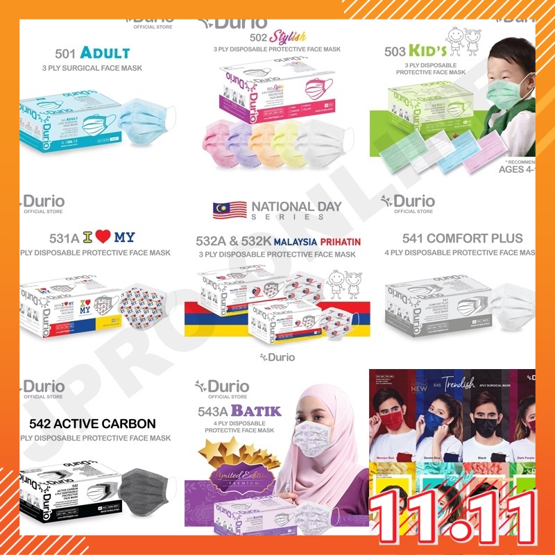 [Durio Authorised Reseller] Durio 3Ply / 4Ply Surgical Disposable ...