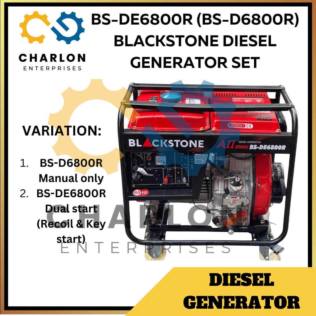 BSDE6800R BLACKSTONE DIESEL GENERATOR Shopee Philippines