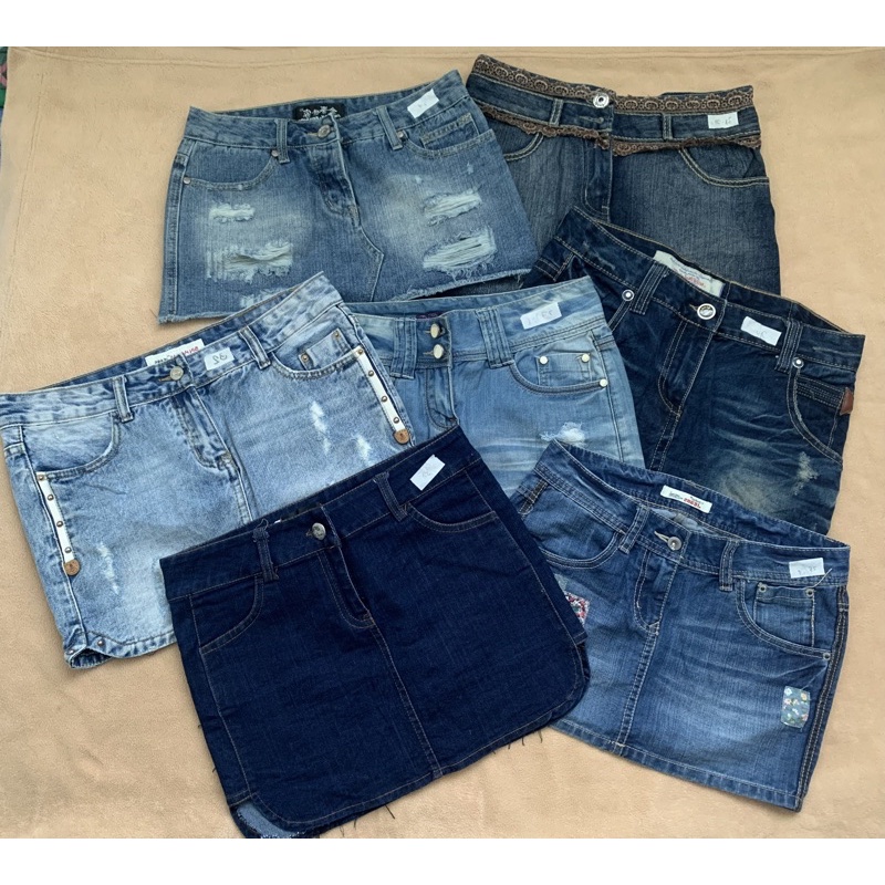 Denim Micro Skirt (Preloved) 3 for 99 for live selling check out ...