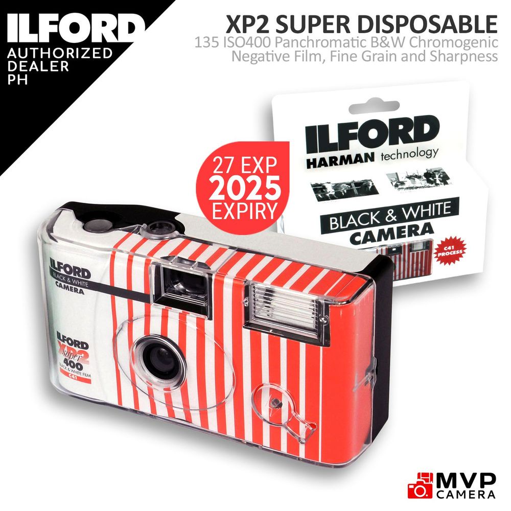 ILFORD XP2 Super 400 Black & White Disposable MVP CAMERA Shopee Philippines