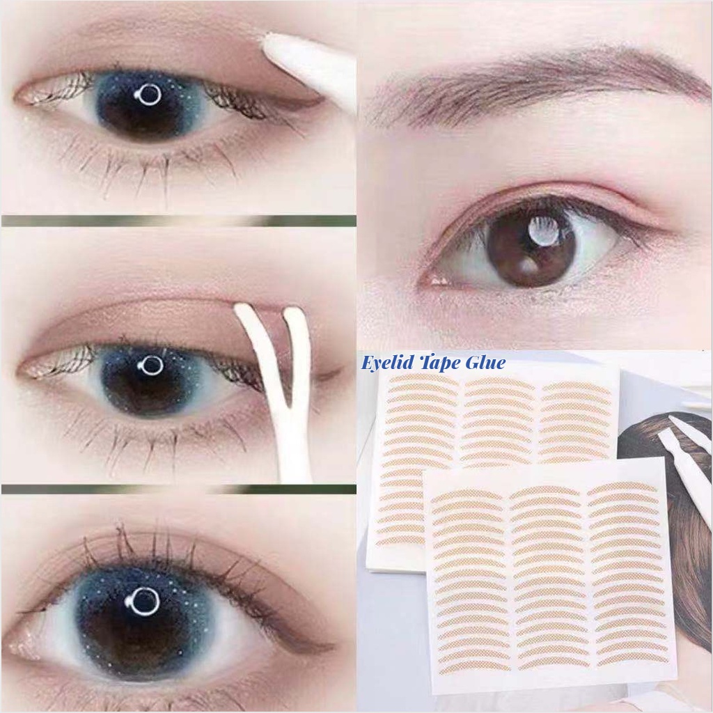 Lace eyelids sticker Double eyelids patch and eyelids glue makeup tool