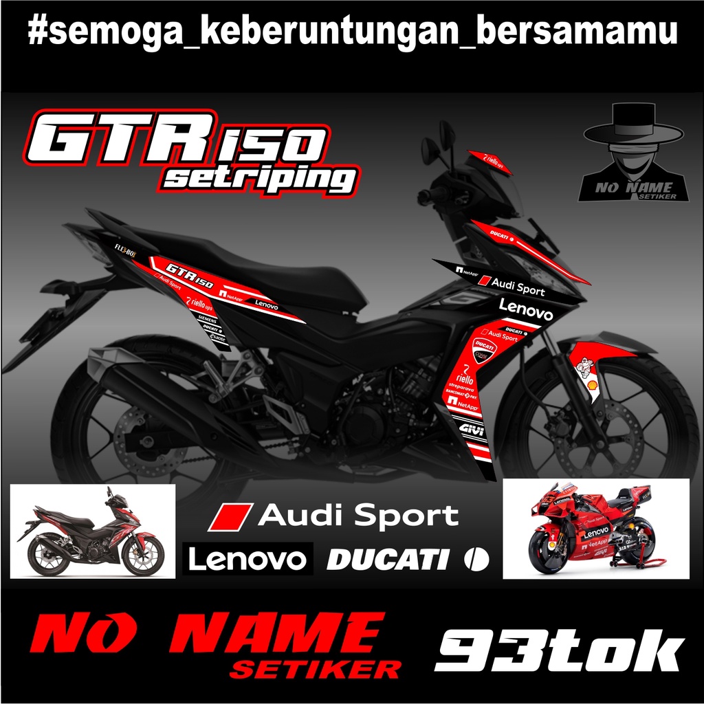 Striping Honda GTR 150 DUCATI Variation (93tok) Striping Sticker Supra ...