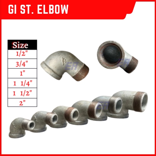 MECH STRAIGHT ELBOW GI FITTINGS GALVANIZED IRON (AVAILABLE 1 1/4, 1
