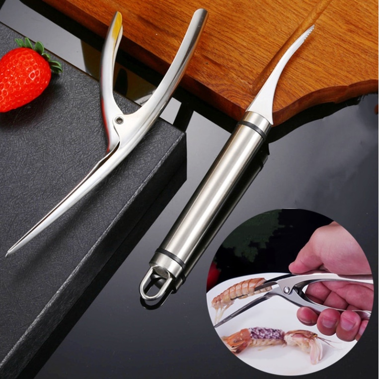 Ready Stock 2PCS Stainless Steel Shrimp Peeler Kitchen Peelers Fish