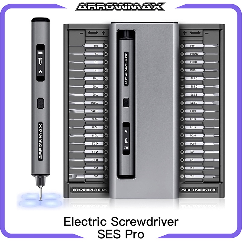 ARROWMAX Electric Screwdriver Set 34 in 1 (SES PRO) Smart Motion ...