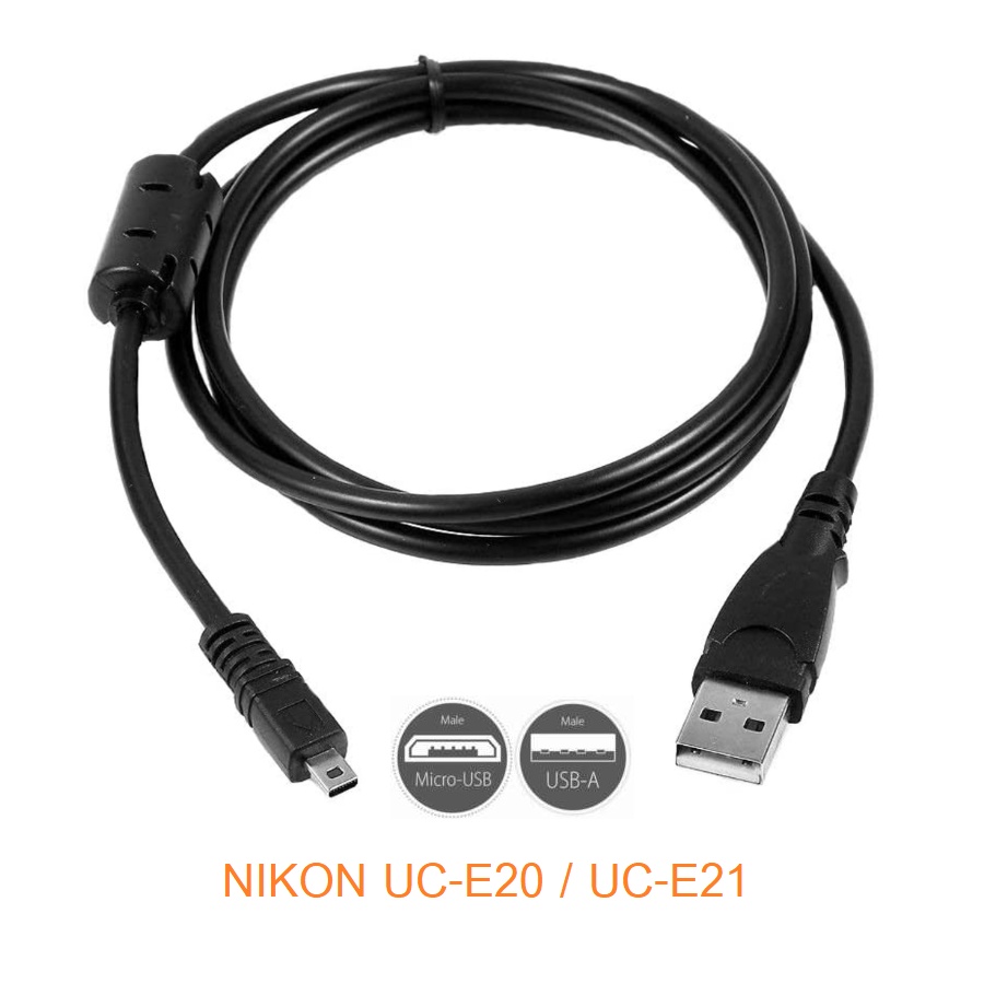 Nikon USB CableUCE20/E21 Transmits Many Data D3400 D3500 D7500 Z50