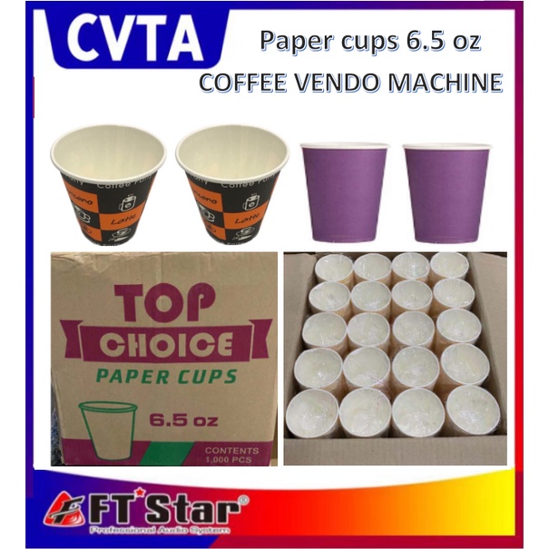1 Box Paper cups 6.5 oz (1000 pcs)Environmentally friendly food grade ...