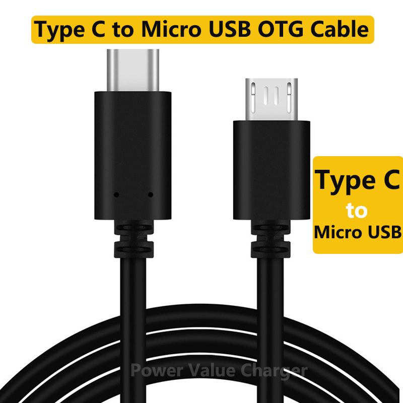 2.4A Type C to Micro USB Cable OTG Data Transfer Cord USB C to Android ...