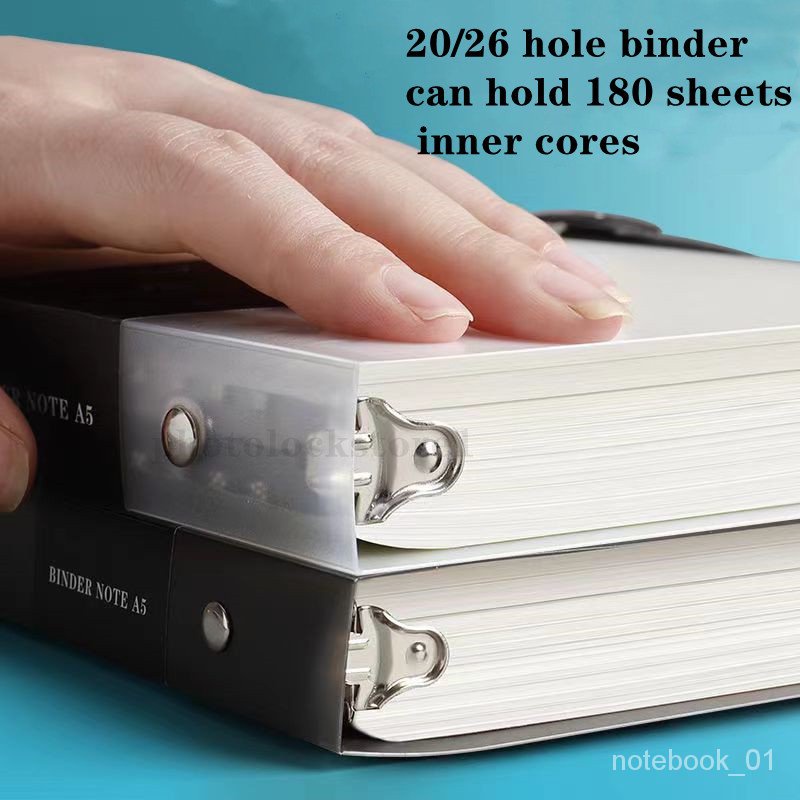 20/26 hole Looseleaf Removable transparent binder grid blank writting