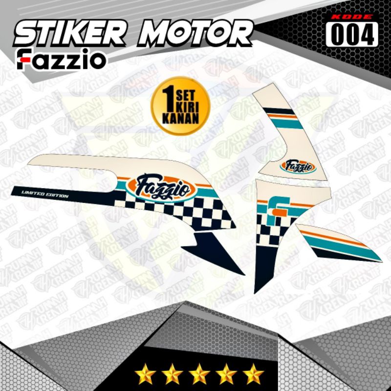 Putih Decal Sticker Striping Variation Yamaha Fazzio Yamaha