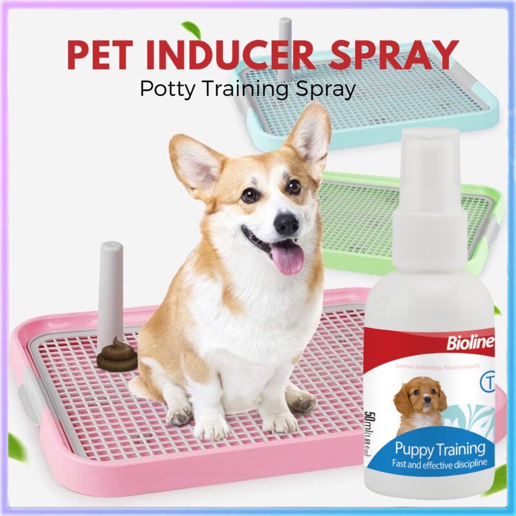 Bioline Puppy Potty Training Spray 50ml Pet Toilet Guide Dog Pee Inducer Guided Toilet Spray