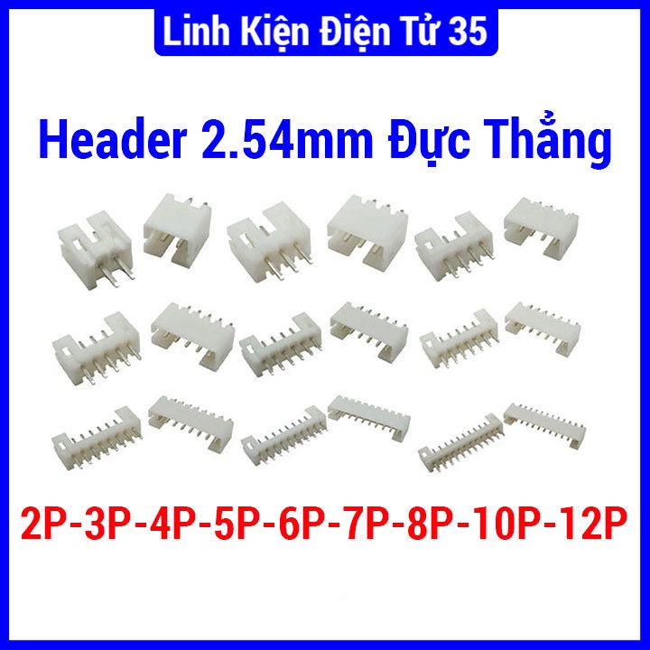 2.54mm Straight Male header Connector Components 2 / 3 / 4 / 5 / 6 / 7