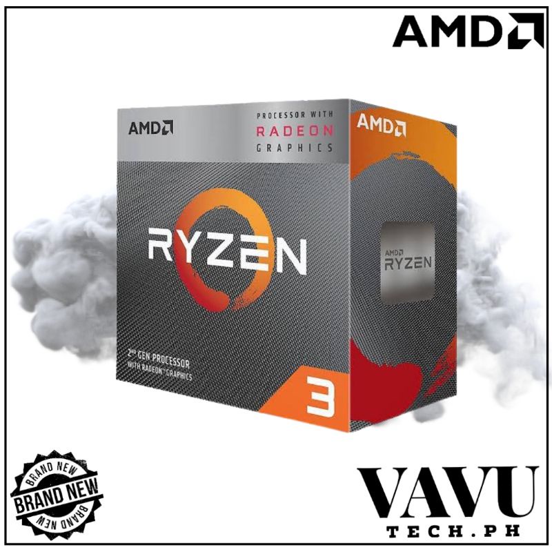 AMD Ryzen 3 3200G 4 Cores 4 Threads 3.5 to 3.7Ghz 4mb 65w AMD Processor ...