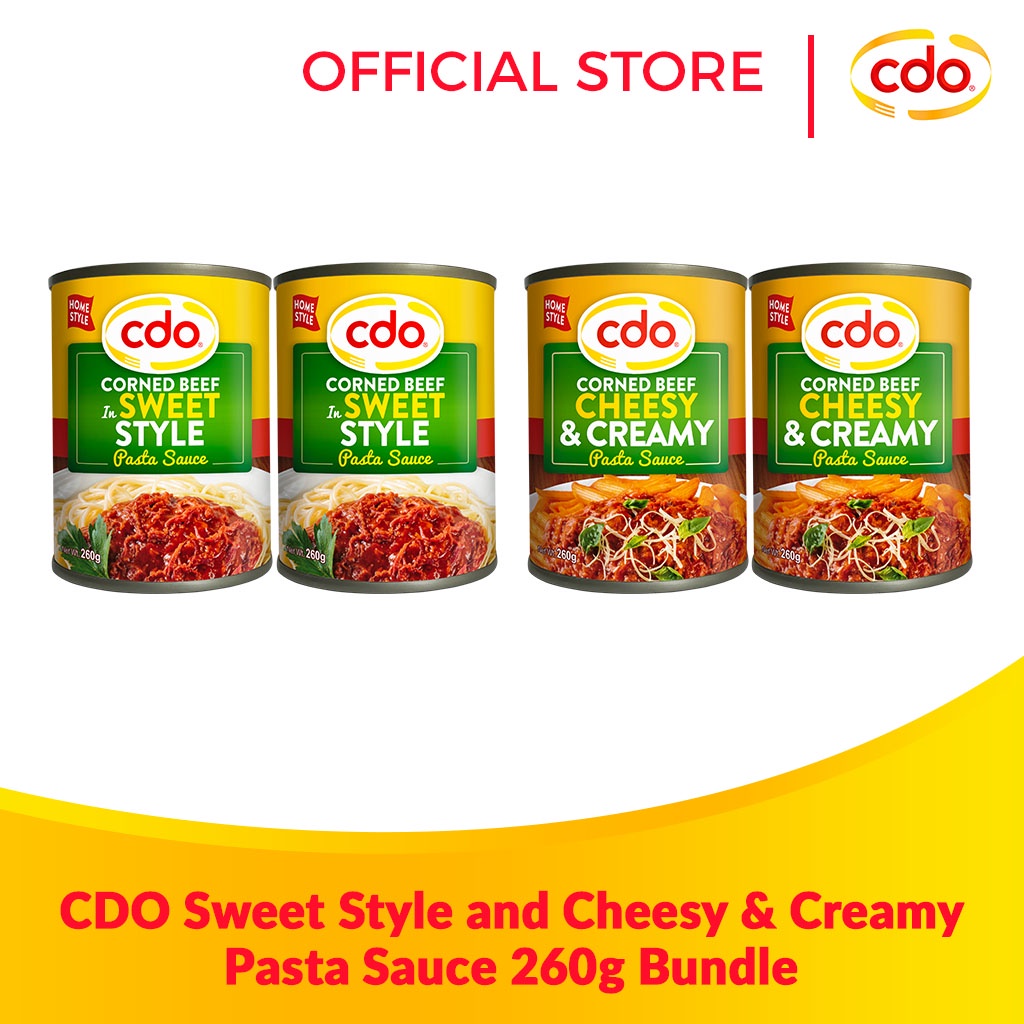 (2PCS) CDO SweetStyle Pasta Sauce 260g + (2PCS) CDO Cheesy & Creamy