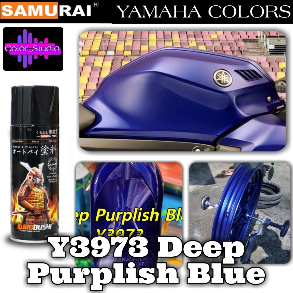 SAMURAI SPRAY PAINT Y3973* Deep Purplish Blue Yamaha COD Shopee Philippines