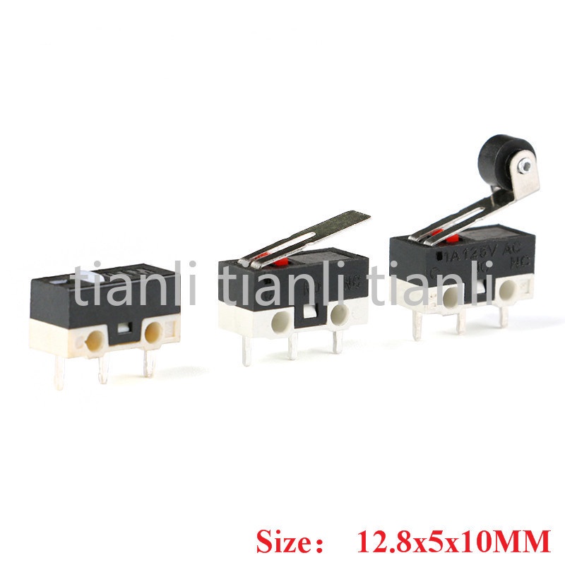 10 Pcs Micro Limit Switch Mouse Button Tact Switch Without Handle/ With ...