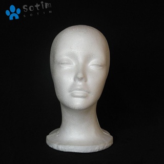 Styrofoam Foam Mannequin Female Head Model Dummy Wig Glasses Hat