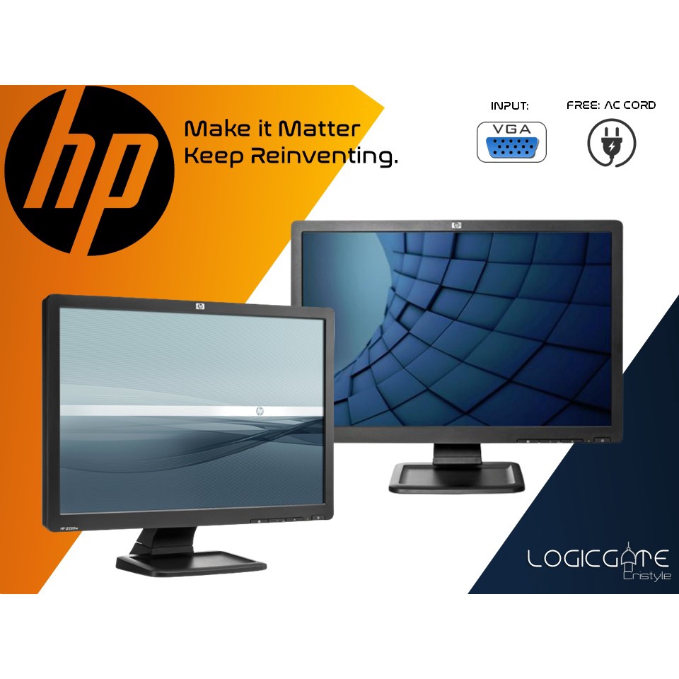 HP 22 Inches LCD CLASS B Monitor Free AC Cord | Shopee Philippines