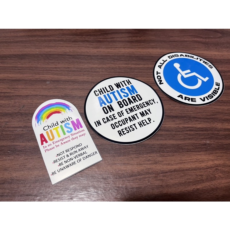 Brand New Custom Waterproof PWD Autism and ADHD Awareness Sticker Pack ...