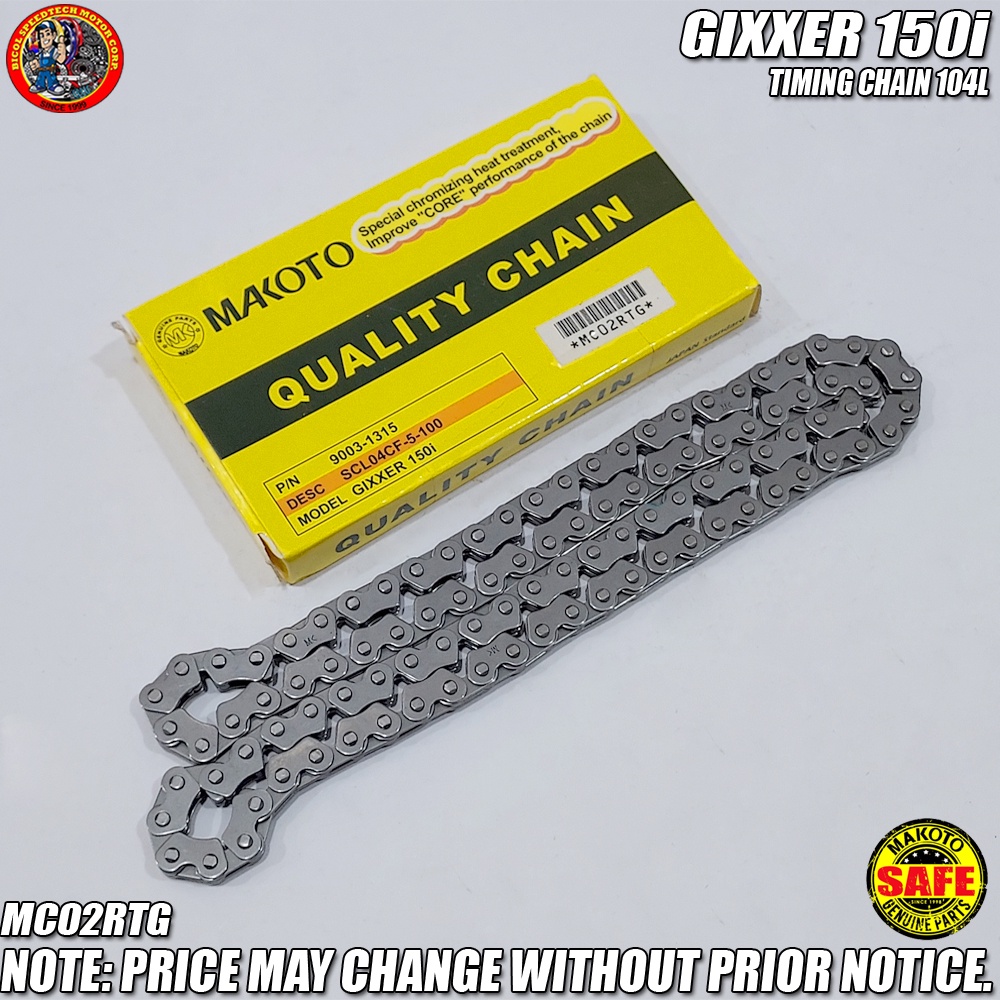 GIXXER 150i TIMING CHAIN 104L (MC02RTG) Shopee Philippines
