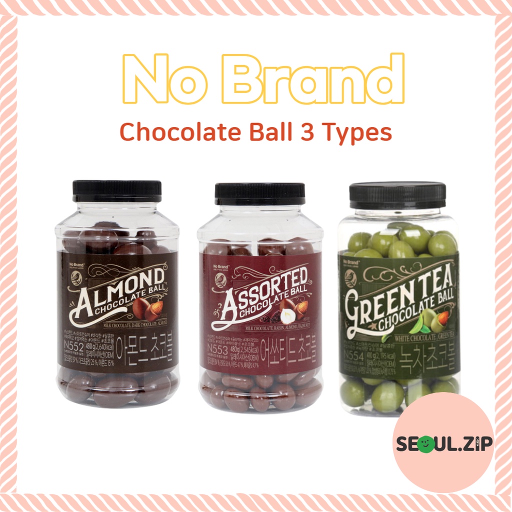 [Emart No brand Korea] Chocolate Ball, Milk Chocolate Almonds, Green ...