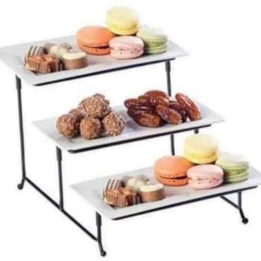 Durable Porcelain Food Party Buffet Server Rectangle with Stand ...