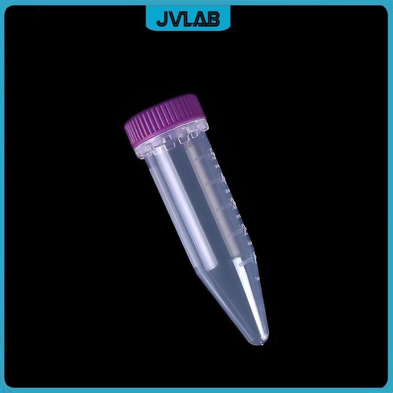 Sterile Centrifuge Tube 5mL Laboratory Centrifugal Tube Sample EP Tube Purple Screw Cap Conical