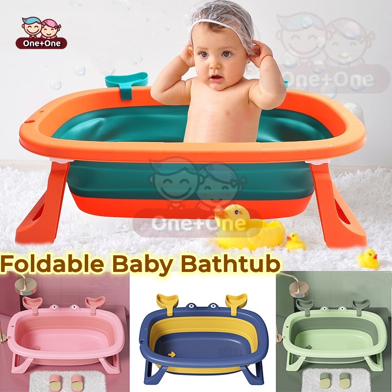 Baby Bath tub &Bath mat Kids Folding Large Size Bathtub 06 Years