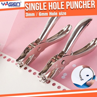 Handle Hole Punch 6MM/3MM/1.5MM Loose-leaf Paper Cutter Single Hole Puncher  For Tags Clothing Ticket School Binding Stationery