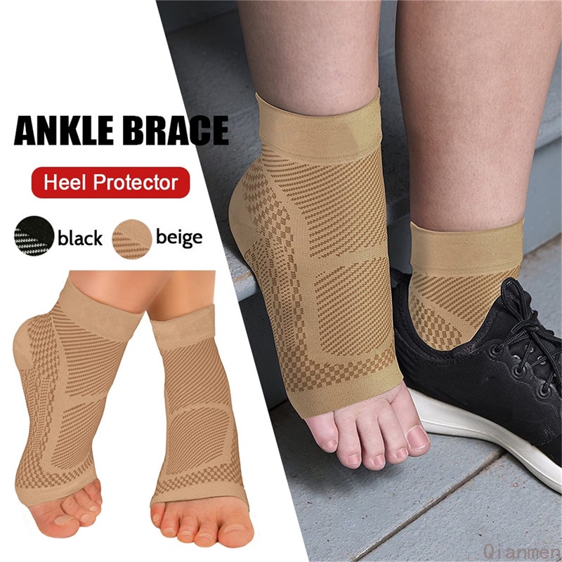 (QM) 1 Pair Sports Ankle Brace Compression Sleeve Plantar Fasciitis